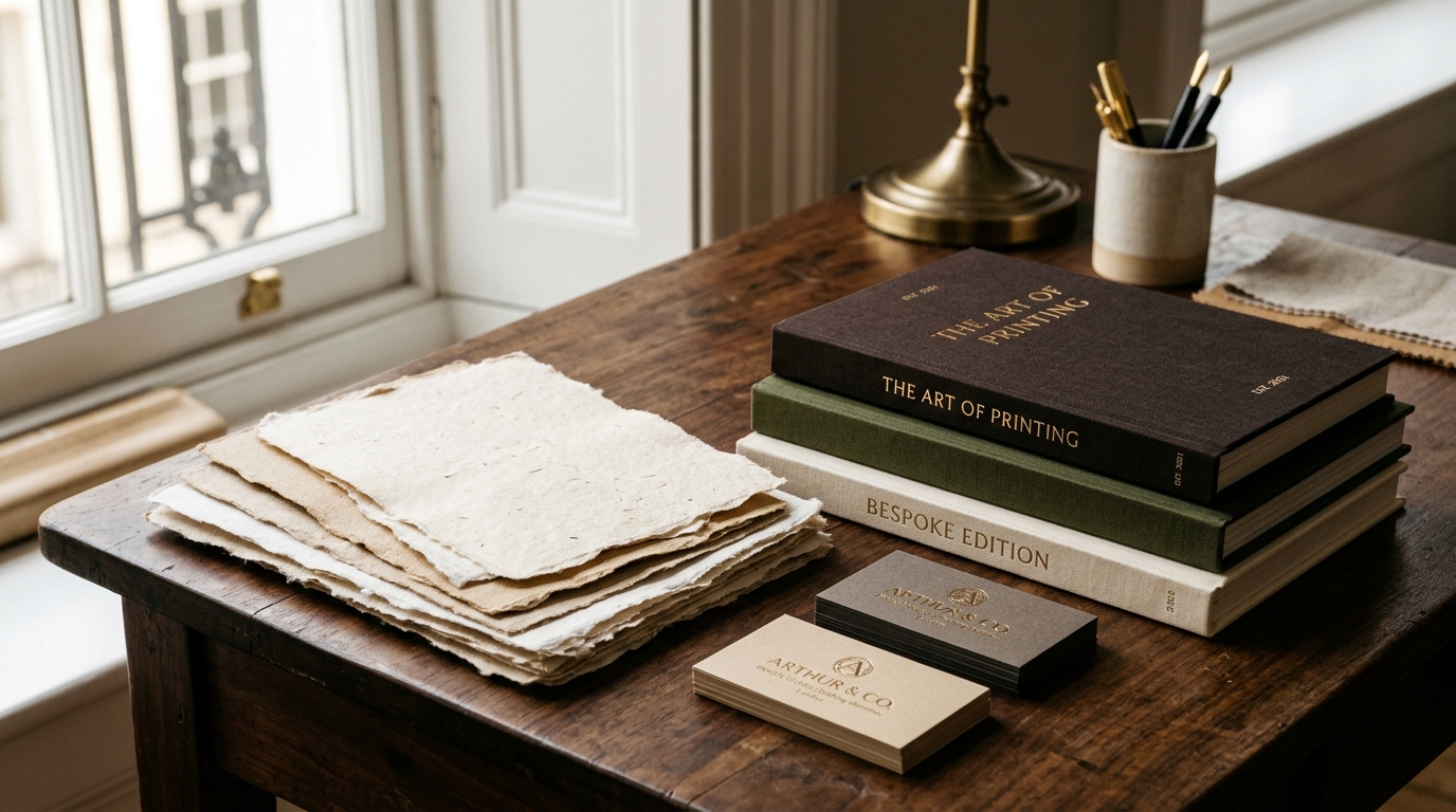 Artisanal bookbinding and luxury bespoke printing craftsmanship